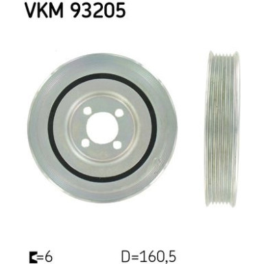 SKF Riemenscheibe, Kurbelwelle VKM 93205 SKF Riemenscheibe, Kurbelwelle VKM 93205