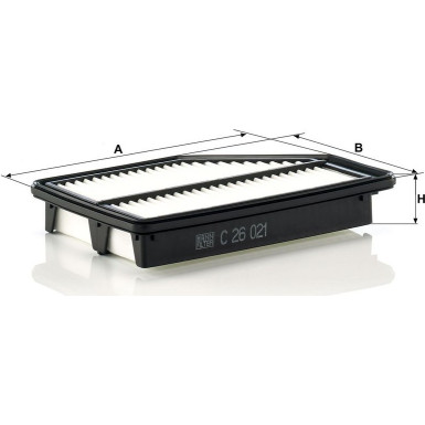 Mann & Hummel Luftfilter PKW HONDA CR-V III 2.0,2.4 VTEC 07 C 26 021