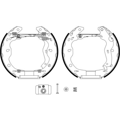 Satz Bremsbacken Fiat T. Sedici 2006 Shoe Kit Pro 84067500
