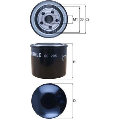MAHLE Ölfilter OC 205 MAHLE Ölfilter OC 205