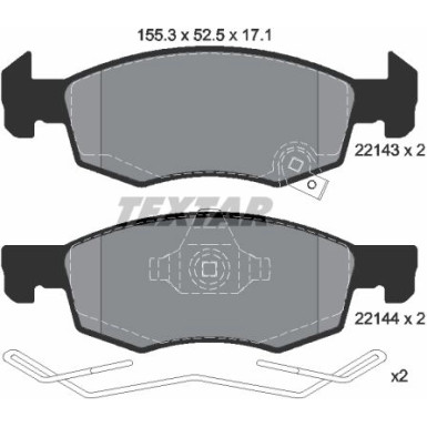 Bremsbelagsatz Opel P. Corsa 1.0-1.4 14 Q+ 2214301 Bremsbelagsatz Opel P. Corsa 1.0-1.4 14 Q+ 2214301