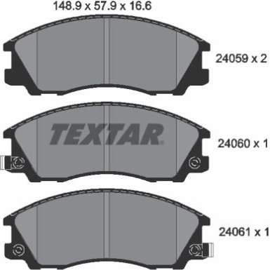 Bremsbelagsatz Hyundai P. Terracan 02 2405901 Bremsbelagsatz Hyundai P. Terracan 02 2405901