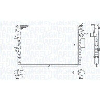 MAGNETI MARELLI Kühler, Motorkühlung 350213183800 MAGNETI MARELLI Kühler, Motorkühlung 350213183800