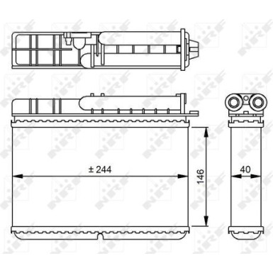 Wärmetauscher, Innenraumheizung 54307 Wärmetauscher, Innenraumheizung 54307