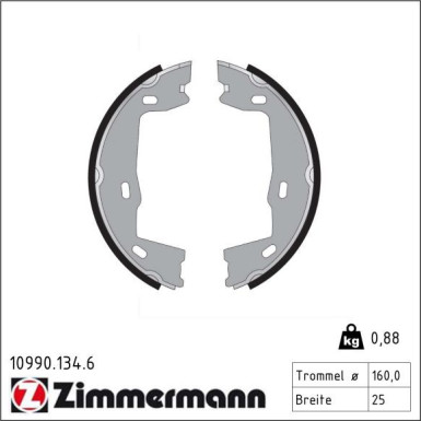 ZIMMERMANN Bremsbacken 10990.134.6 ZIMMERMANN Bremsbacken 10990.134.6
