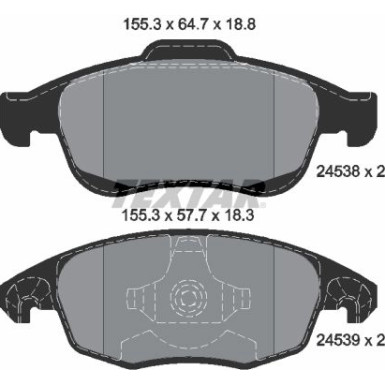 Bremsbelagsatz Citroen P. Berlingo 08-/C4/Ds4/Ds5/5008 2453801 Bremsbelagsatz Citroen P. Berlingo 08-/C4/Ds4/Ds5/5008 2453801