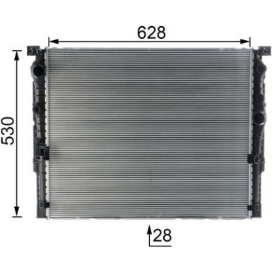 MAHLE Kühler, Motorkühlung CR 2196 000P BEHR Premium Line