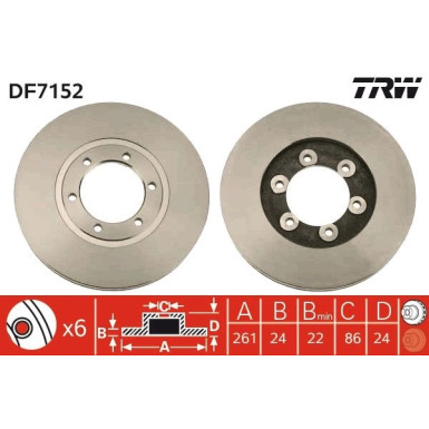 94 481 016 Bremsscheibe VA KIA K2500-2900 99 DF7152