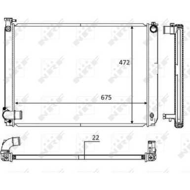 Kühler, Motorkühlung 58604 Kühler, Motorkühlung 58604