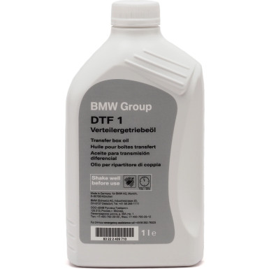 Original BMW Getriebeöl Verteilergetriebeöl DTF 1 GL-4 75W xDrive 1 Liter 83222409710