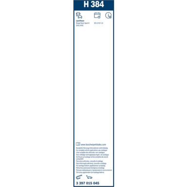 Bosch Heckscheibenwischer H384 3397015045 Bosch Heckscheibenwischer H384 3397015045