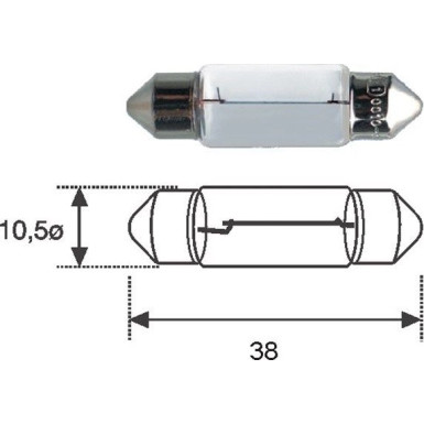 MAGNETI MARELLI Glühlampe, Innenraumleuchte C5W 12V MAGNETI MARELLI Glühlampe, Innenraumleuchte C5W 12V