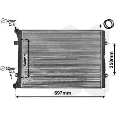 VAN WEZEL Kühler, Motorkühlung 58002283 VAN WEZEL Kühler, Motorkühlung 58002283