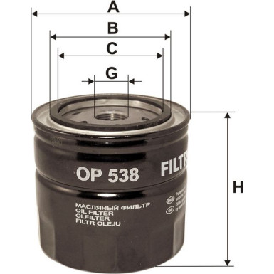 FILTRON Ölfilter OP 538 FILTRON Ölfilter OP 538