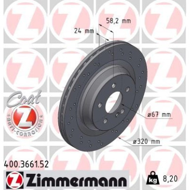15 482 034 Sport Bremsscheibe HA Sport 400.3661.52 15 482 034 Sport Bremsscheibe HA Sport 400.3661.52