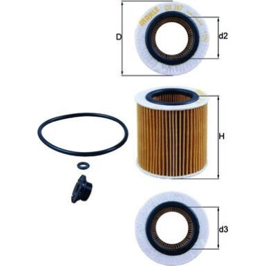 MAHLE Ölfilter OX 387D1 MAHLE Ölfilter OX 387D1