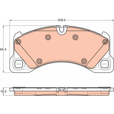 Bremsklötze VA VW Touareg 10 COTEC GDB1969