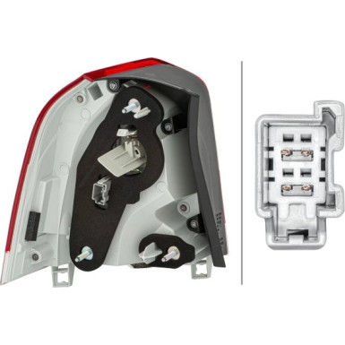 HECKLEUCHTE R 12 V HELLA VOLVO V70 III 07-16 2VA 011 527-041