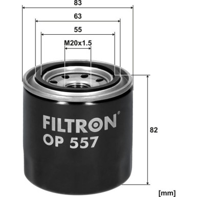 FILTRON Ölfilter OP557 FILTRON Ölfilter OP557