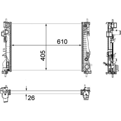 KÜHLER, MOTORKÜHLUNG CR1178000P KÜHLER, MOTORKÜHLUNG CR1178000P