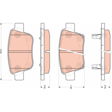 Bremsklötze TOYOTA Previa 2.4 05 GDB3456