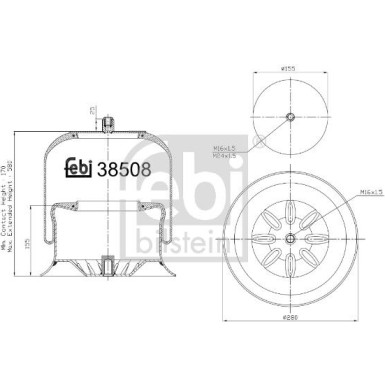 FEBI BILSTEIN Luftfeder 38508
