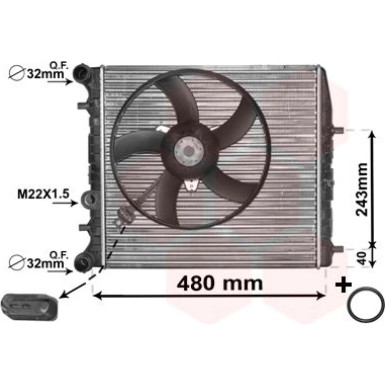 VAN WEZEL Kühler, Motorkühlung 76002013 IR PLUS