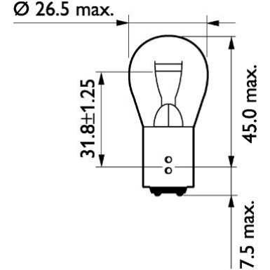 P21/5W 24V 21/5W BAY15d 1St Philips 13499CP P21/5W 24V 21/5W BAY15d 1St Philips 13499CP