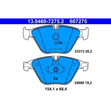 Bremsbelagsatz Bmw S. 5 09 13.0460-7275.2 Bremsbelagsatz Bmw S. 5 09 13.0460-7275.2