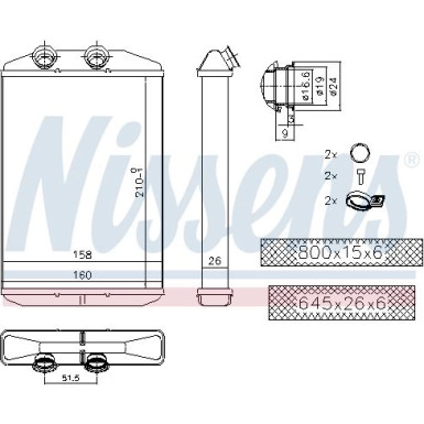 Heizkühler PKW Opel Movano (B) 10 FIRST FIT 73344