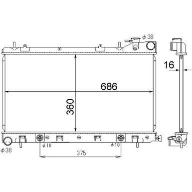 Kühler, Motorkühlung BEHR CR 1874 000S
