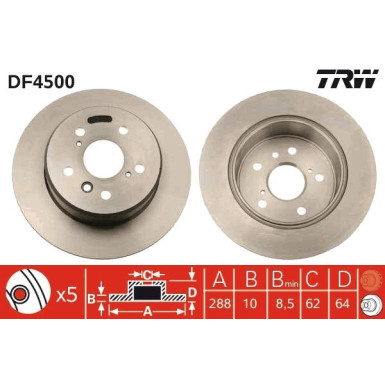 Bremsscheibe Toyota T. Camry DF4500