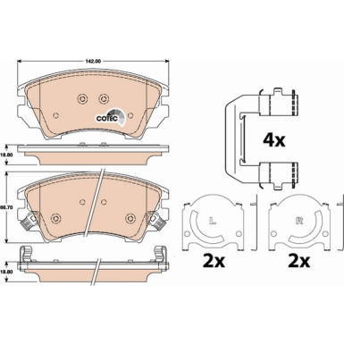 Bremsklötze VA OPEL Insignia,9-5 08 COTEC GDB1783