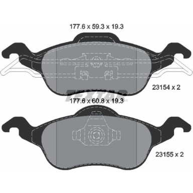 Bremsbelagsatz Ford P. Focus 98 2315402 Bremsbelagsatz Ford P. Focus 98 2315402