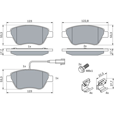 Bremsklötze FIAT,LANCIA,CITROEN,PEUGEOT,ALFA 0 986 494 113