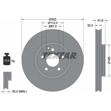 Bremsscheibe Db P. Cls C218 11 92277705