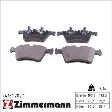 ZIMMERMANN Bremsbeläge 24151.202.1