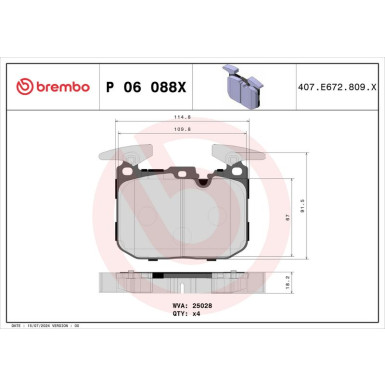BREMBO Bremsklötze Xtra VA P 06 088X