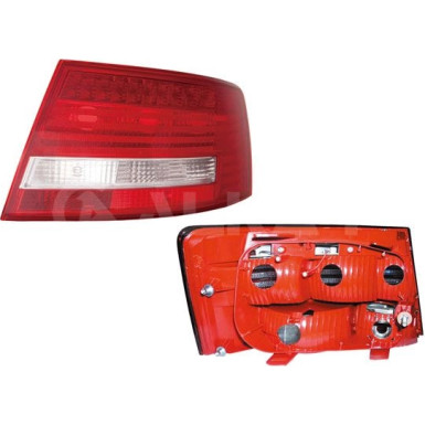 Heckleuchte A R O K-PLATTE ROT/WEISS LED AUDI A6 LIM 5,04-9,08 1347,659,3