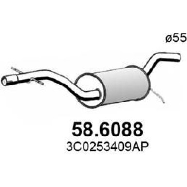 Mittelschalldämpfer 58.6088