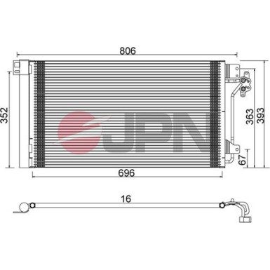 JPN Kondensator, Klimaanlage 60C9143-JPN JPN Kondensator, Klimaanlage 60C9143-JPN