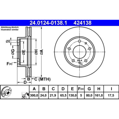 Bremsscheibe Fiat P. Ducato 24.0124-0138.1 Bremsscheibe Fiat P. Ducato 24.0124-0138.1