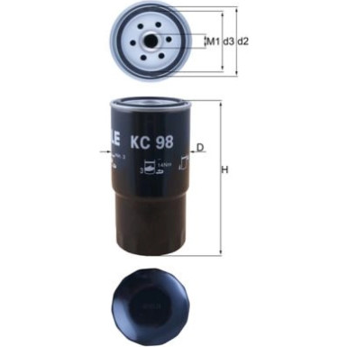 MAHLE Kraftstofffilter KC 98