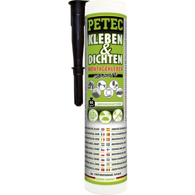Petec Kleben & Dichten Schwarz 290ml Kleben & Dichten Montagekleber schwarz der ALLESKÖNNER 94729 Petec Kleben & Dichten Schwarz 290ml Kleben & Dichten Montagekleber schwarz der ALLESKÖNNER 94729