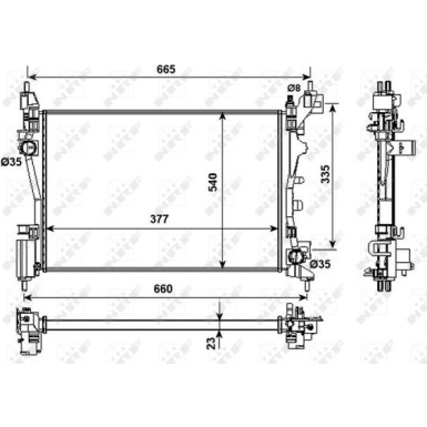 Kühler, Motorkühlung 53981 Kühler, Motorkühlung 53981