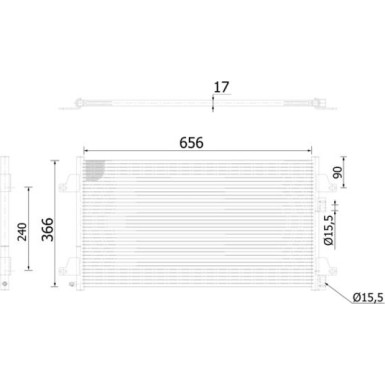 Kondensator, Klimaanlage AC 366 000S