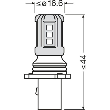 P13W LEDriving SL White 6000K 12V Faltschachtel 1 Stück