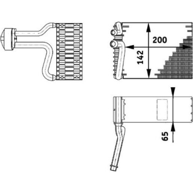 Verdampfer, Klimaanlage BEHR Premium Line AE 66 000P