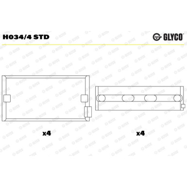 KURBELWELLENLAGER H034/4 STD KURBELWELLENLAGER H034/4 STD