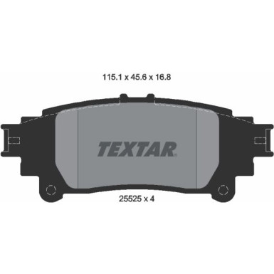 Bremsbelagsatz Lexus T. Gs/Is/Rc 2.0-3.5 12 2552501 Bremsbelagsatz Lexus T. Gs/Is/Rc 2.0-3.5 12 2552501
